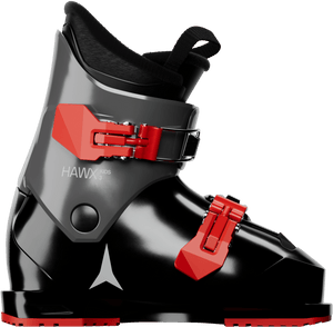 Atomic Hawx Kids 2 Ski Boots in Black / Limestone / Red — official Atomic product image