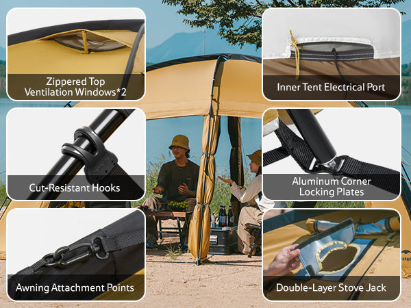 Naturehike Dune™ 10.9 Pro 4-Person Hot Tent