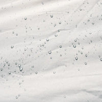 Close-up of water droplets on a textured white surface