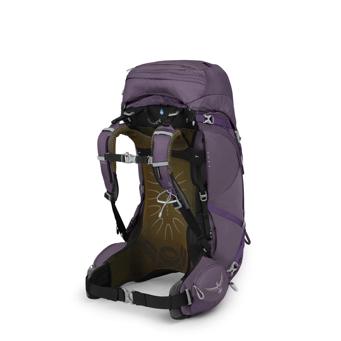 Osprey Aura AG 50 Anti-Gravity suspended-mesh backpanel rear view