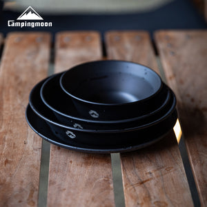 Campingmoon Black Plates Set BKS395-1S