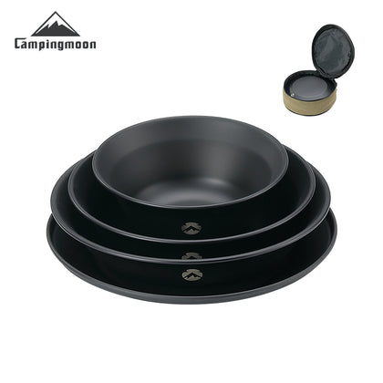 Campingmoon Black Plates Set BKS395-1S