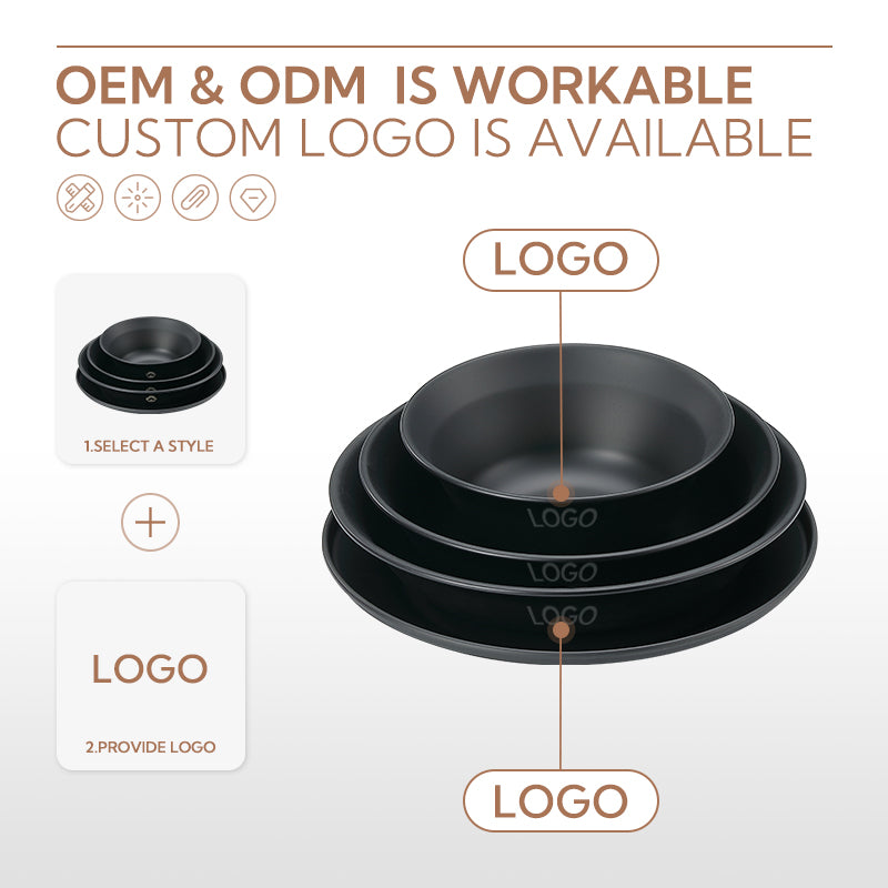 Campingmoon Black Plates Set BKS395-1S