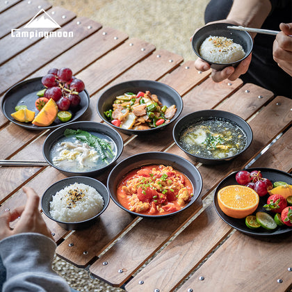 Campingmoon Black Plates Set BKS395-2S