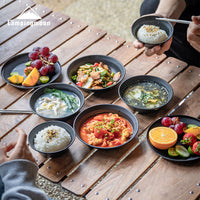 Campingmoon Black Plates Set BKS395-2S