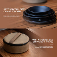 Campingmoon Black Plates Set BKS395-2S