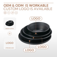 Campingmoon Black Plates Set BKS395-2S