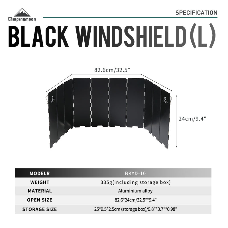 Camping Moon Windshield – 9.5In BKYD-10 (2026)