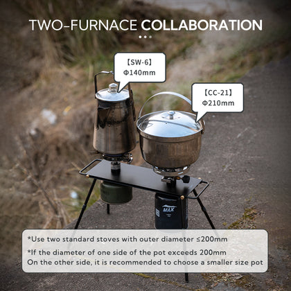 Campingmoon Half-Unit Extendable Gas Stove (IGT Compatible) BKZ06-L