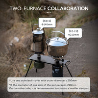 Campingmoon Half-Unit Extendable Gas Stove (IGT Compatible) BKZ06-L