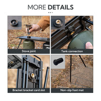 Campingmoon Half-Unit Extendable Gas Stove (IGT Compatible) BKZ06-L