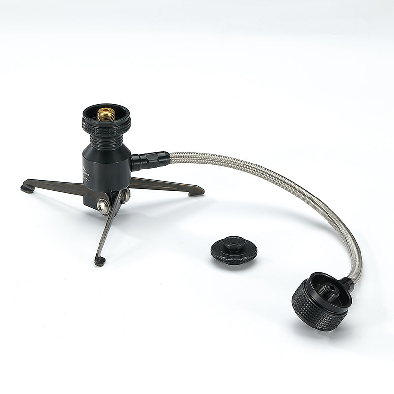 Campingmoon BKZ23-OD remote hose adapter with tripod stand and flexible hose for remote canister connection