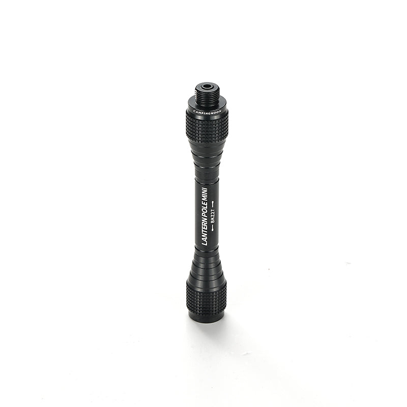 “Campingmoon Black Extension Pole Mini (BKZ27) vertical aluminum rod with EN417 Lindal threaded ends