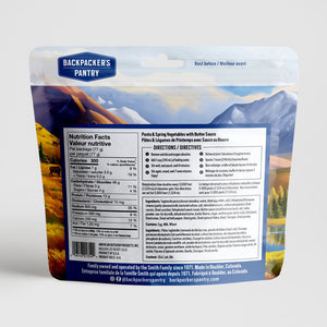 Backpacker's Pantry Pasta & Spring Vegetables with Butter Sauce Freeze-Dried Meal - Single Serving
