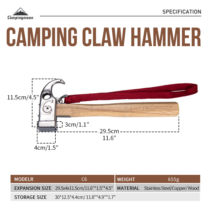 Campingmoon Hammer Ss Head C6