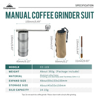 Campingmoon Coffee Grinder CC-115