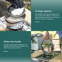 Campingmoon Cooking Pot 3.0L CC-21