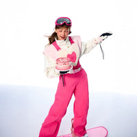 BCG Barbie Limited Edition Pink Heart Ski Bibs