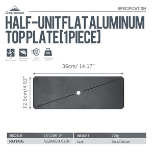 Dimensions labeled on the side of A half black laser top board for an IGT bridge table.