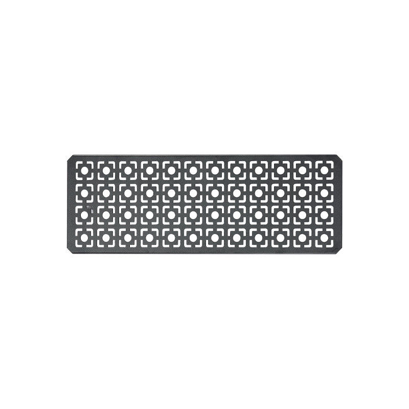 A half size top plate for IGT, made of aluminum alloy with a powder coating, featuring laser cut holes for grill tables or bridge tables.
