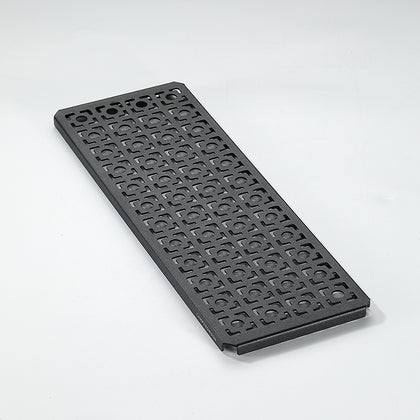 A half size top plate for IGT, made of aluminum alloy with a powder coating, featuring laser cut holes for grill tables or bridge tables.