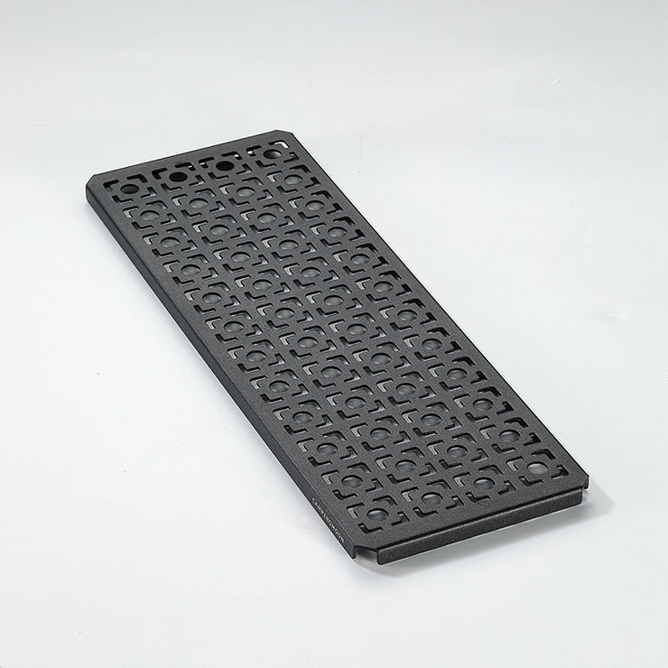 A half size top plate for IGT, made of aluminum alloy with a powder coating, featuring laser cut holes for grill tables or bridge tables.