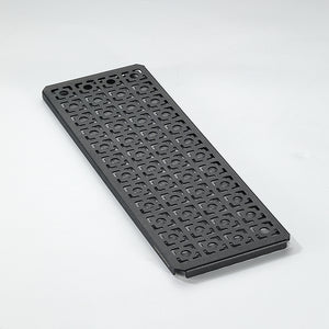 A half size top plate for IGT, made of aluminum alloy with a powder coating, featuring laser cut holes for grill tables or bridge tables.