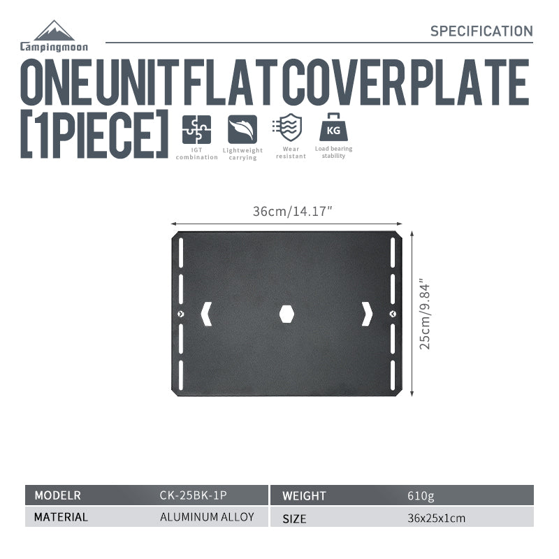 Campingmoon IGT One-Unit Flat Cover Plate CK-25BK-1P