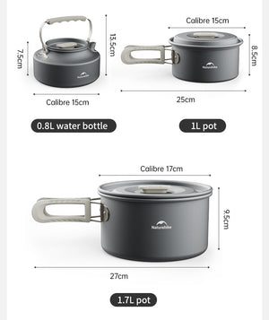 Naturehike Wild Trekking Aluminium Alloy Pot Set A (2026)