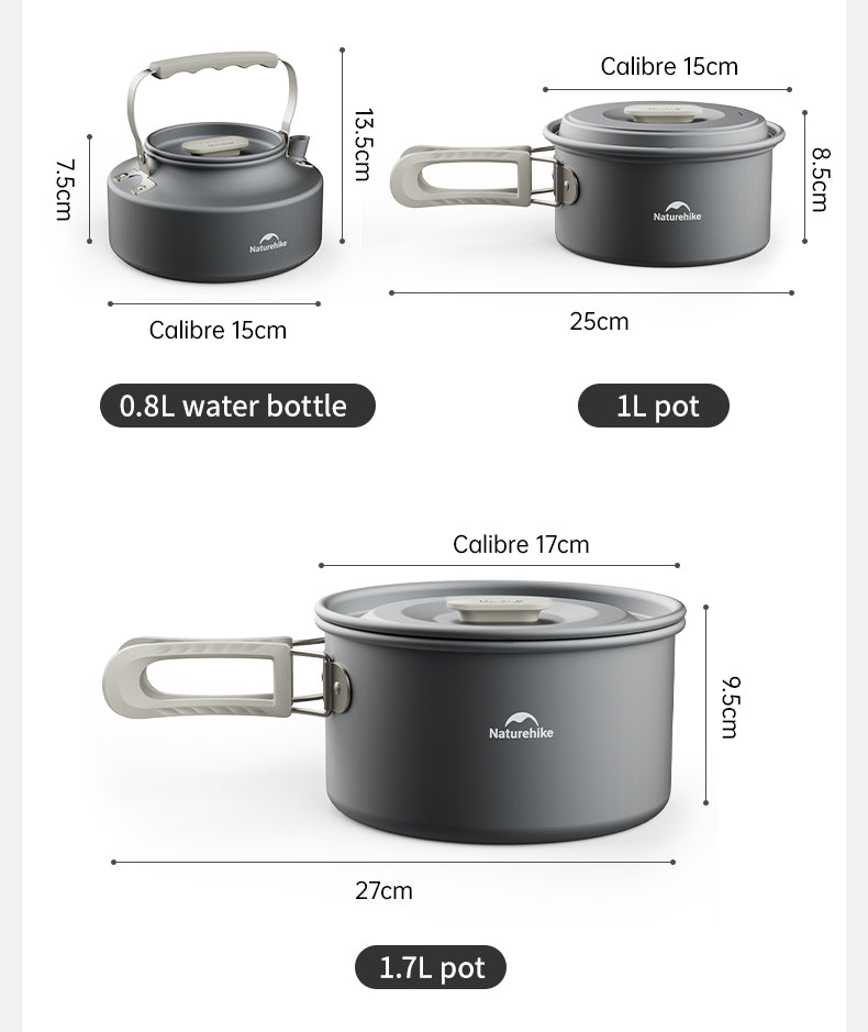 Naturehike Wild Trekking Aluminium Alloy Pot Set A (2026)