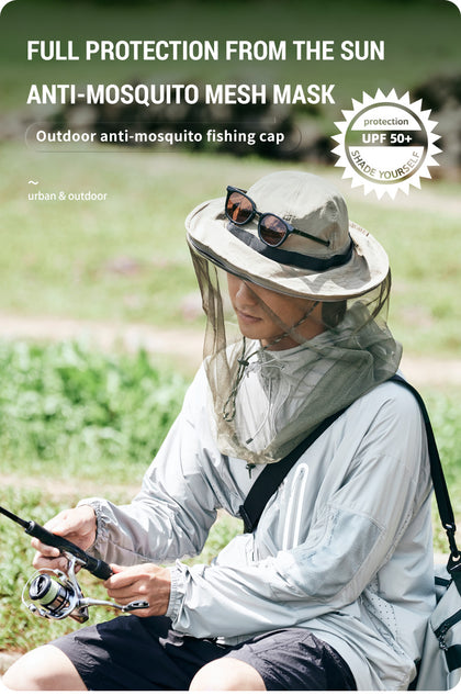 Naturehike Outdoor Anti-Mosquito Fisherman  Hat - Khaki