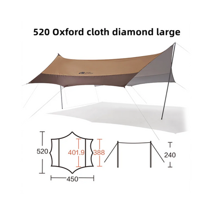 Mobi Garden Large Firmament Oxford Cloth With Silver Coated Tarp 520