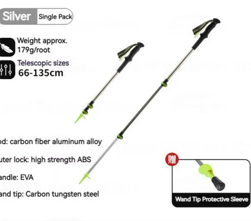 Naturehike Carbon And Aluminium Trekking Pole - Army Green