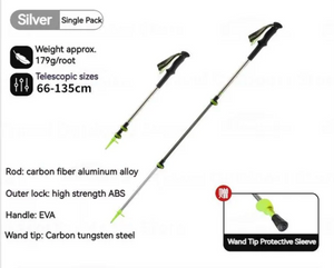 Bâton de randonnée Naturehike en carbone et aluminium - Army Green