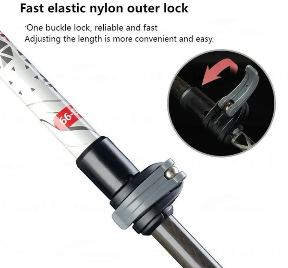 Naturehike Carbon And Aluminium Trekking Pole - Army Green