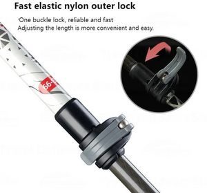 Bâton de randonnée Naturehike en carbone et aluminium - Army Green