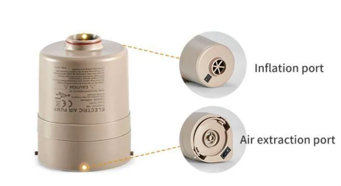 Matelas gonflable surélevé en PVC à pompe intégrée Naturehike (taille double)