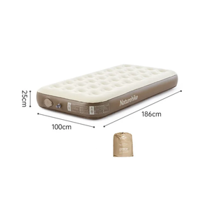 Matelas gonflable surélevé en PVC à pompe intégrée Naturehike (taille unique)