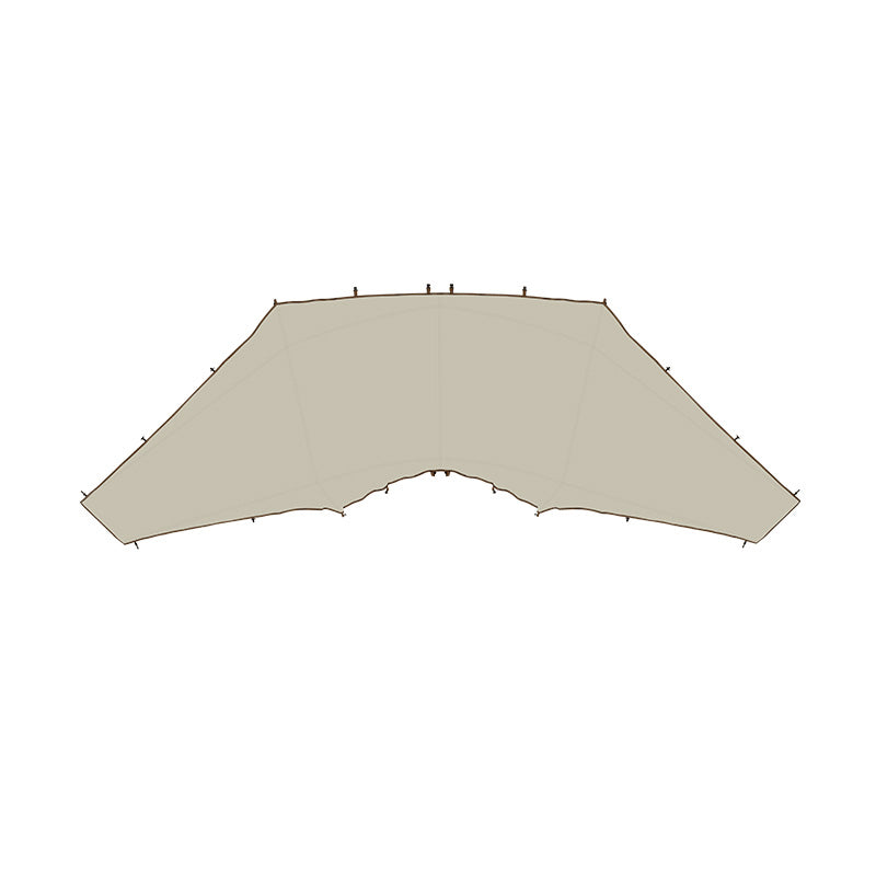 Khaki colored canopy extension connector designed for medium and large canopies.