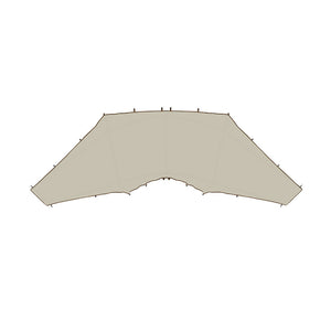 Khaki colored canopy extension connector designed for medium and large canopies.