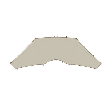 Khaki colored canopy extension connector designed for medium and large canopies.