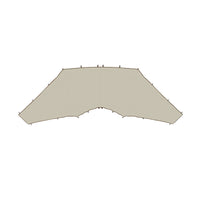 Khaki colored canopy extension connector designed for medium and large canopies.