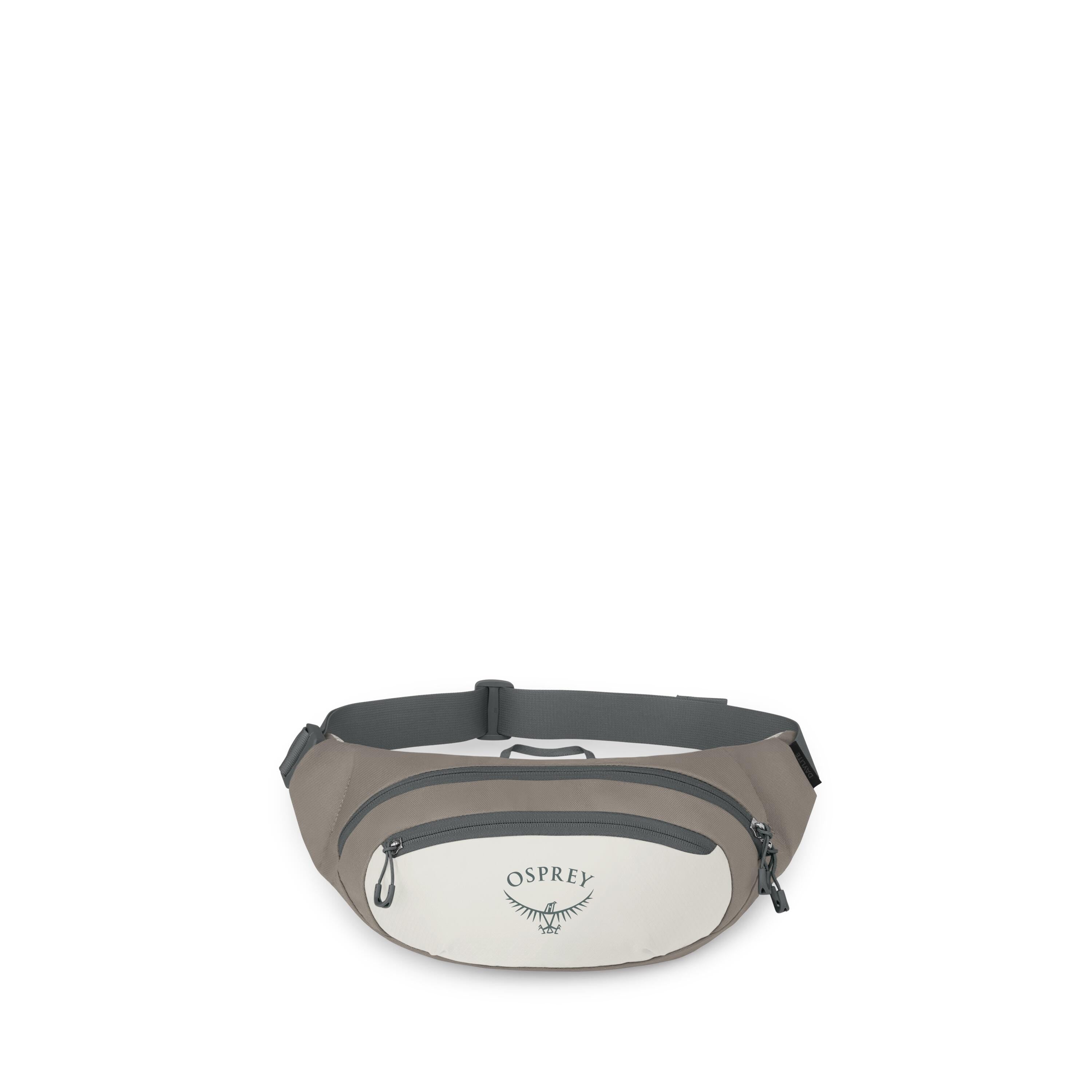 Osprey Daylite Waist pack front pocket view in Mystery White Multi