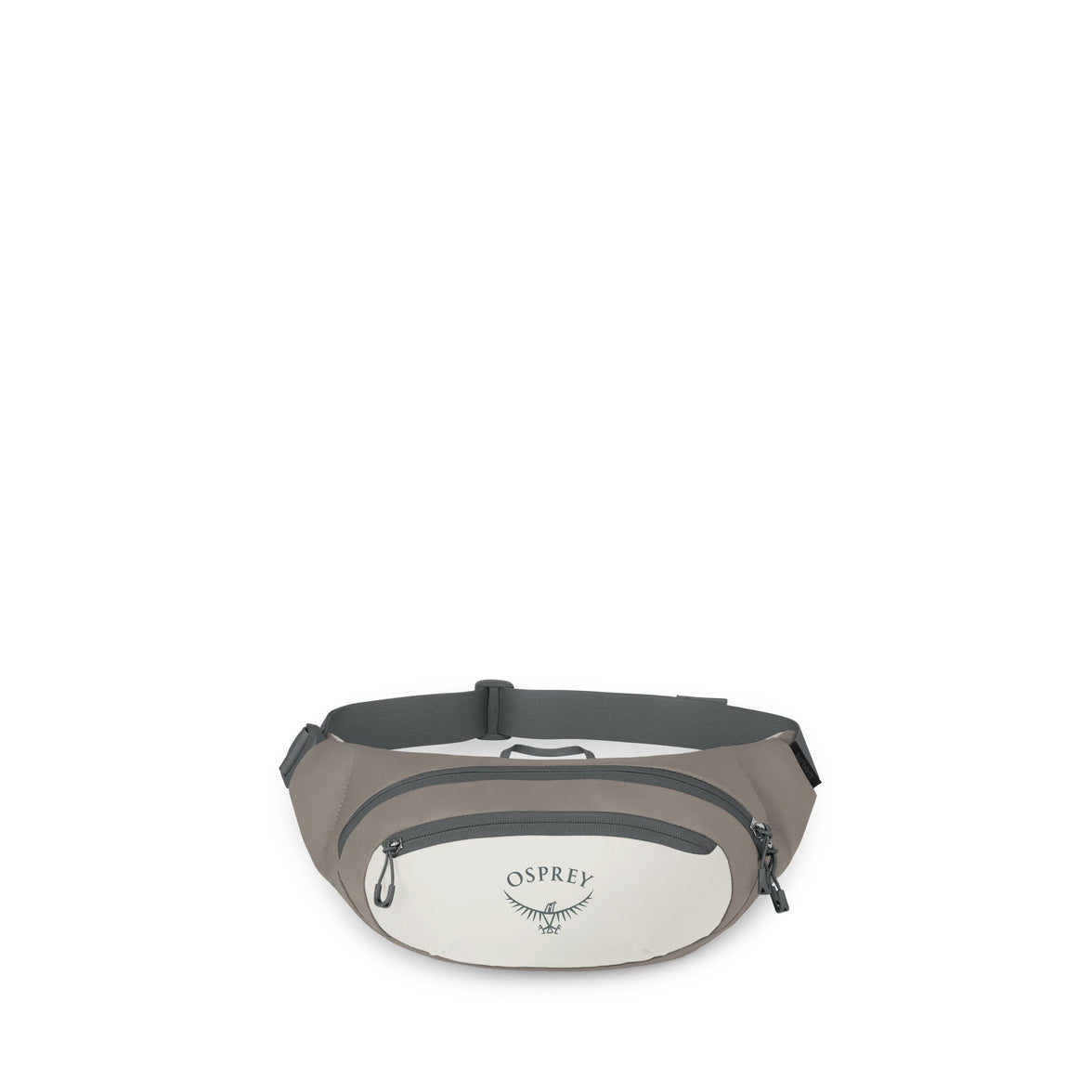 Osprey Daylite Waist pack front pocket view in Mystery White Multi