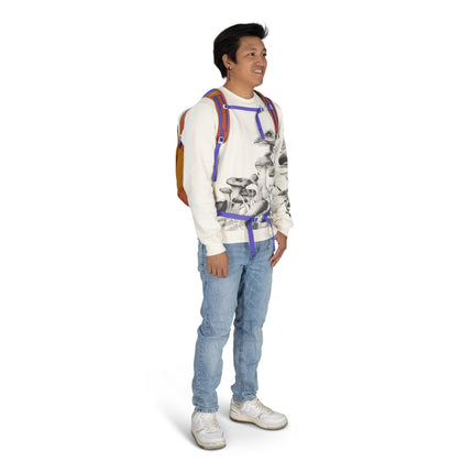 Person wearing the Osprey Daylite daypack in Barley Brown Multi
