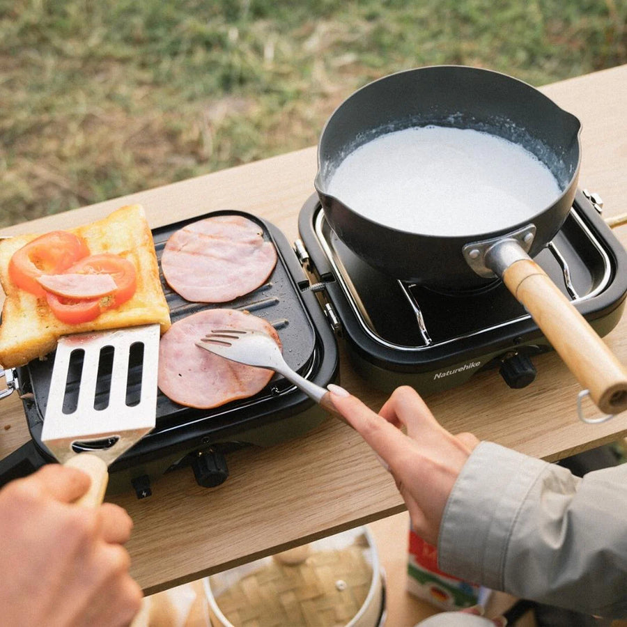 Cuisinière à gaz pliante à double brûleur Naturehike