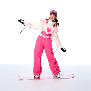 BCG Barbie Limited Edition Pink Heart Ski Bibs
