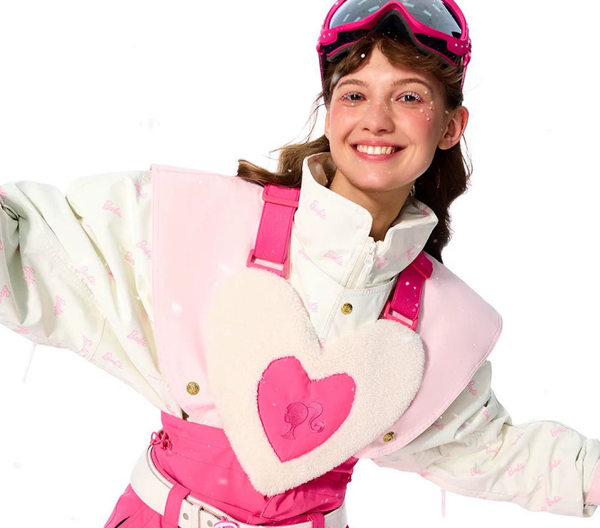 BCG Barbie Limited Edition Pink Heart Ski Bibs