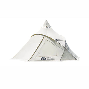 A white Mobi Garden ERA Courtyards 290 pyramid tent displayed against a white background.