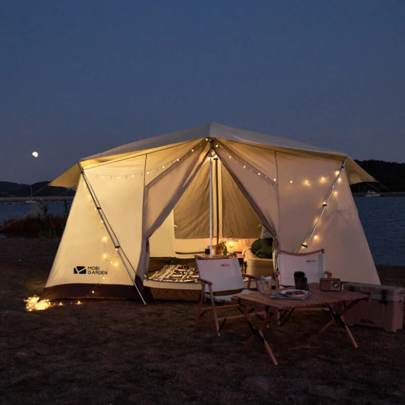 Night Scene of Tent set up 